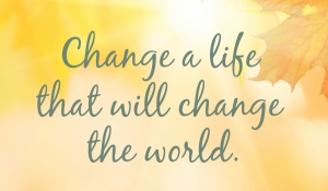 Change a life that will change the world.
