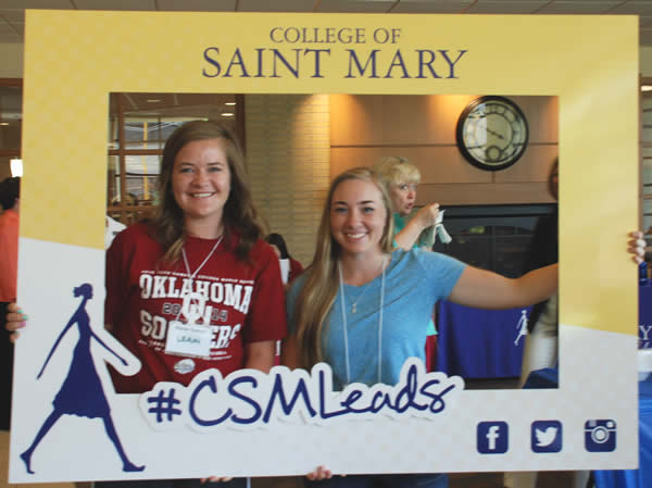 College of Saint Mary Spirit of Service Day Team at Catholic Charities Juan Diego Center