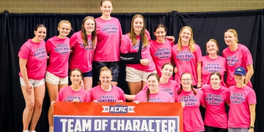 College of Saint Mary Flames swimmers win KCAC Team of Character award