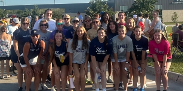 College of Saint Mary students and staff volunteered at Ironhawk Juniors Triathlon on campus 