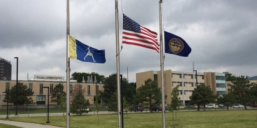 Flags at half staff