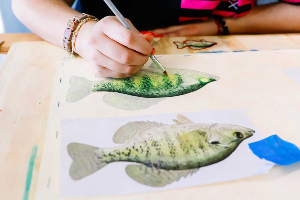 watercolor painting of fish