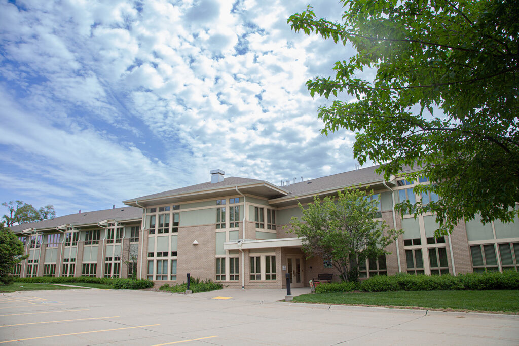 Exterior photo of graduate apartments