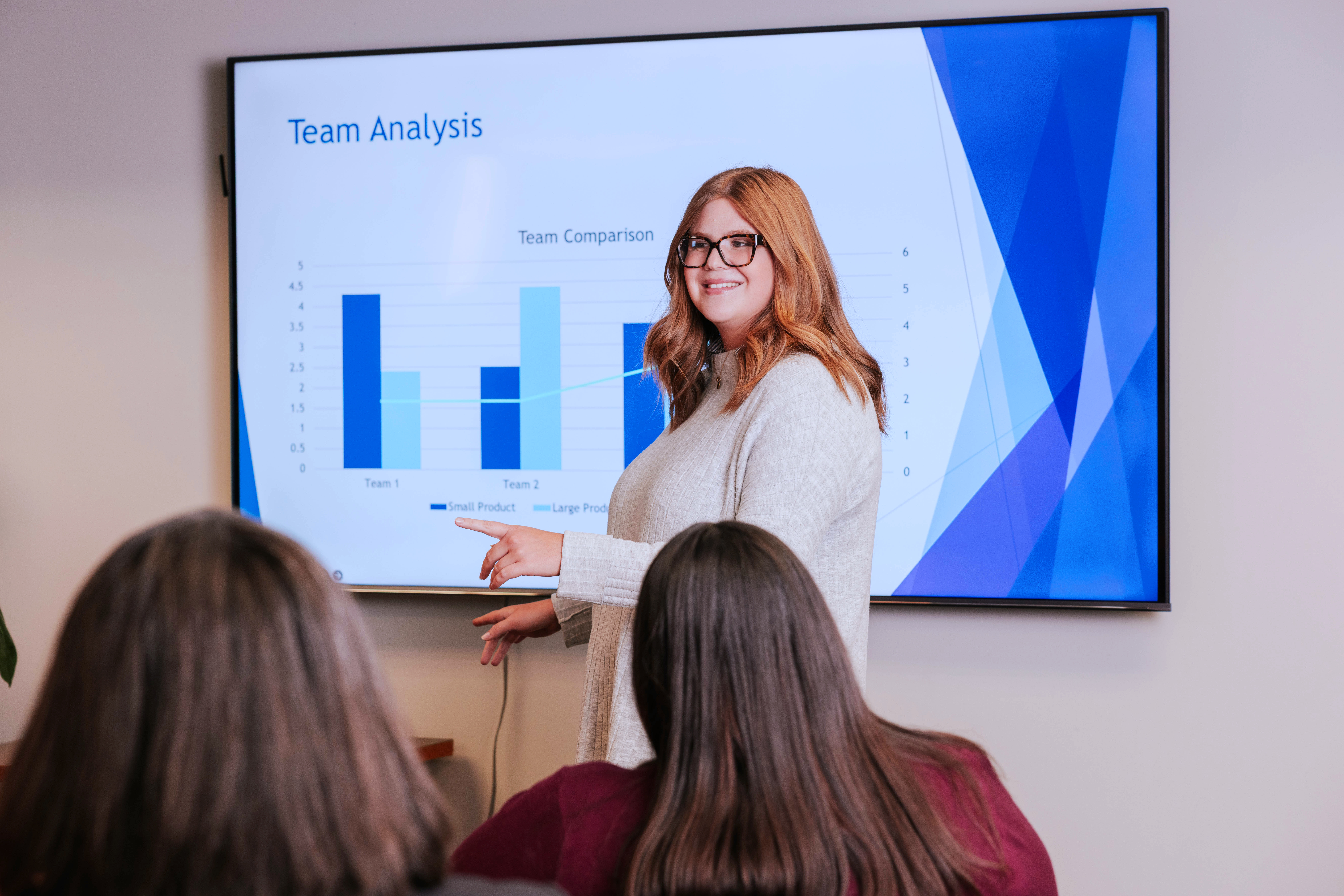 A graduate student gives a presentation.