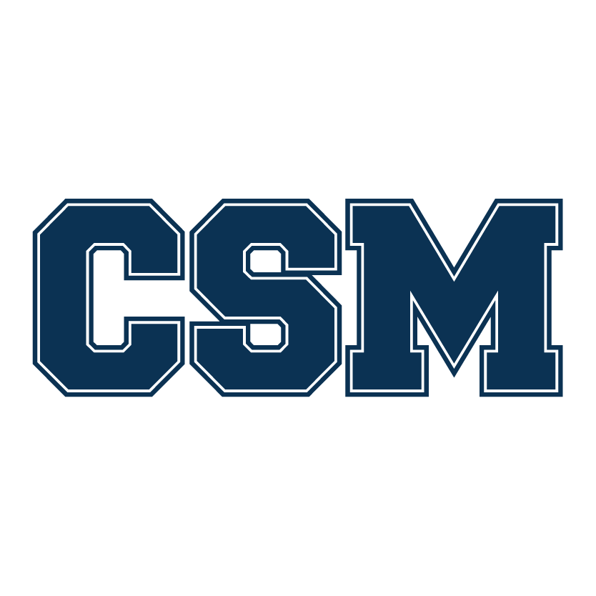 CSM navy blue symbol.