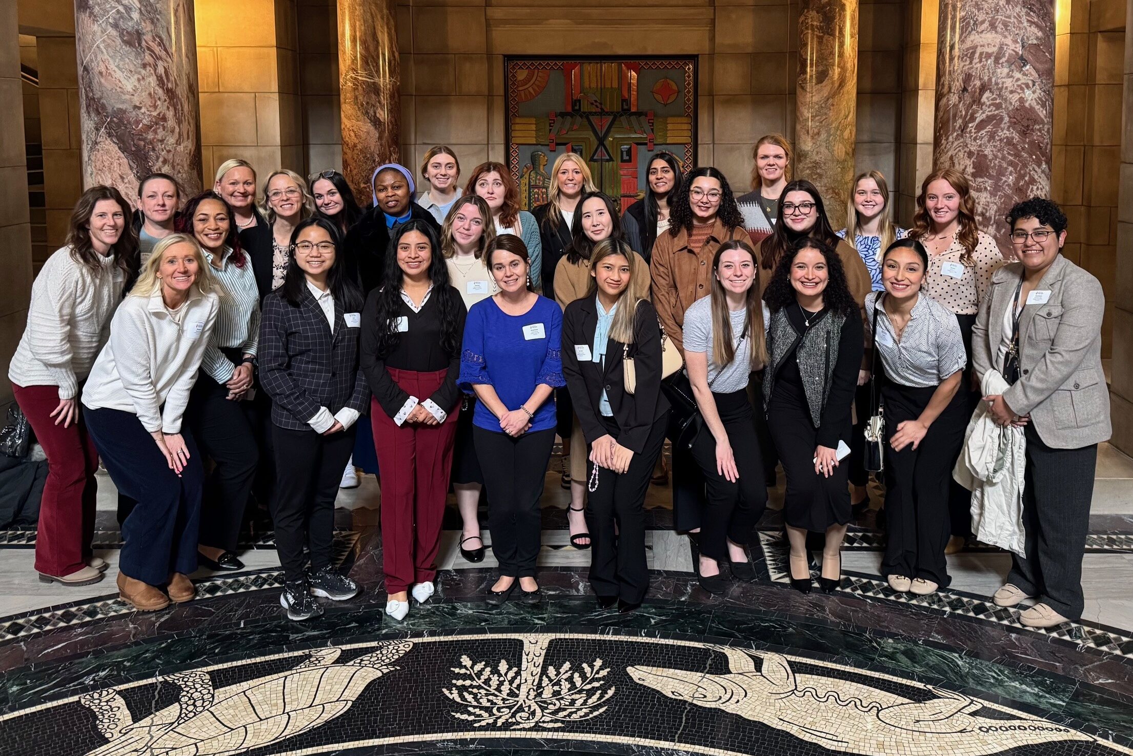 Nursing students at the Nebraska legislature.