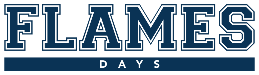 navy logo that says Flames Days